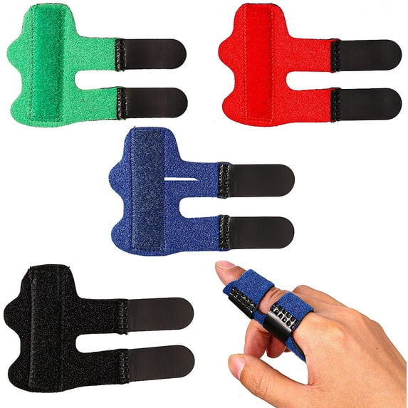 4 Pieces Finger Splint Orthotics for Extension Arthritis Mallet Adjustable Finger Brace Protective Sleeves Orthopedic Brace for Pain Relief Finger Support