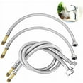 thumbnail image 1 of 4 Pieces Of Flexible Connecting Pipes, Stainless Steel Sanitary Hoses, Flexible Faucets, Flexible Connecting Pipes, Flexible Indoor Sanitary Hoses, Used For Sink Single Faucet Mixer 5620, 1 of 5