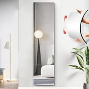 4 Pieces Flexible Mirror Sheets, Decorative Self Adhesive Plastic Mirror Tiles Non Glass Mirror Stickers for School Educational and Home Wall D cor, 8x 8 Inch C