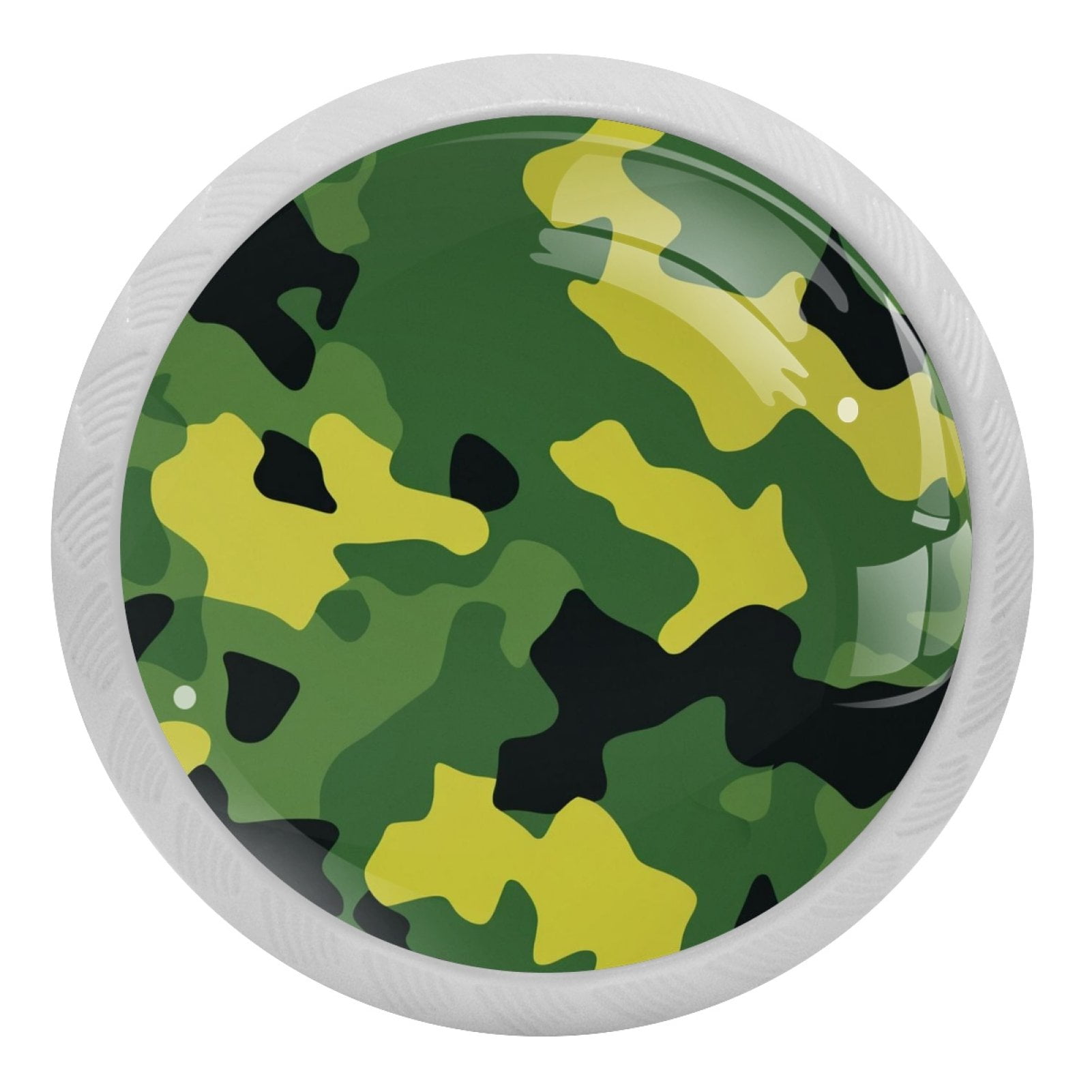 4 Pieces，Fluorescent knobs，Camouflage,Bedroom door knobs,Drawer