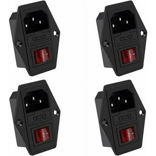 4 Pieces Flush Mount Connector, Audio Jack Flush Mount Socket for 3D