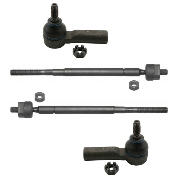 4 Pieces Front Left Right Inner & Outer Tie Rod Ends Steering Set Fits select: 1999-2002 TOYOTA COROLLA, 1996-2000 TOYOTA RAV4
