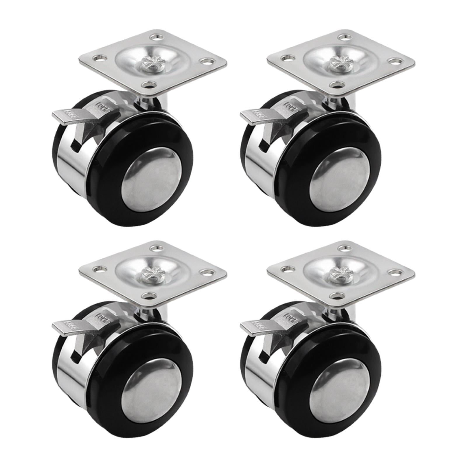 Rotating Casters 4 Pieces Furniture Casters Swivel Wheels Top Plate Casters 360 Degree ...