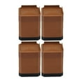 thumbnail image 1 of 4 Pieces Furniture Leg Risers Bed Risers Anti Slip Pads Heavy Duty Shock Absorption for Washing Machine Couch Sofa, 1 of 9