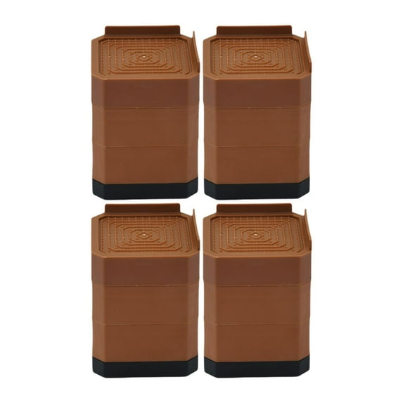 4 Pieces Furniture Leg Risers Bed Risers Anti Slip Pads Heavy Duty Shock Absorption for Washing Machine Couch Sofa