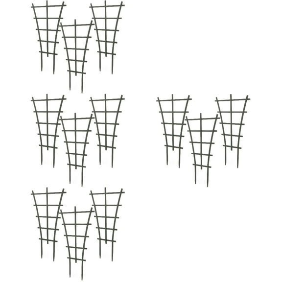 4 Pieces Garden Trellises Planter Wire Lattice for Climbing Plants Black