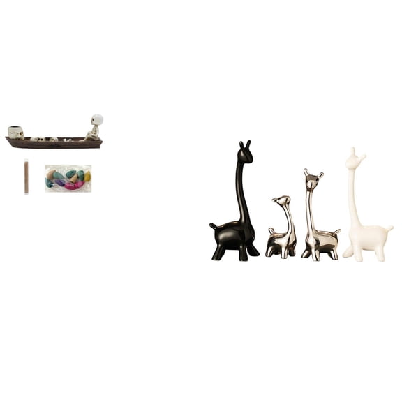 4 Pieces Giraffe Figurine Incense Holder Ceramic Material Unique Desk Table Cabinet Decor for Home Office