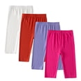 thumbnail image 1 of 4 Pieces Girl Athletic Capris Leggings Kids Crop Summer Leggings Modal Soft Girls Clothing Dance Running Workout Pants 6 Years, 1 of 7