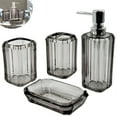 thumbnail image 1 of 4 Pieces Gray Bathroom Accessory Set,Hand Sanitizer Bottle Soap Dish Toothbrush Holder Mouthwash Cup,Premium Acrylic Lotion Dispenser Set,Travel Gifts for Family By HXRH, 1 of 8