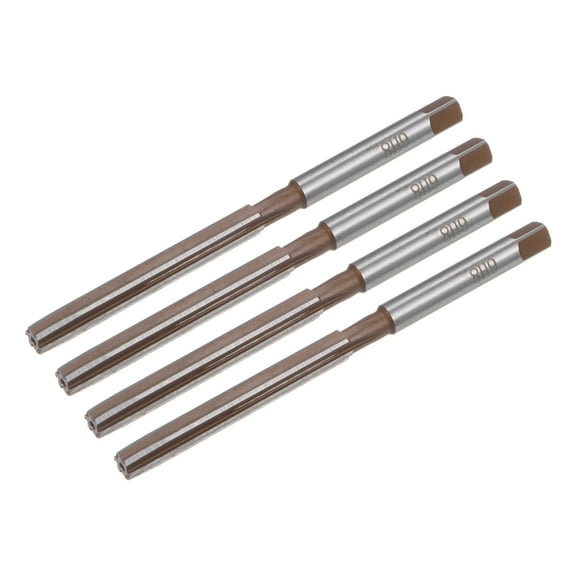 4 Pieces Hand Reamers 6mm H8 Metric Reamer Bit Straight Flutes 9SiCr Alloy Steel Tool