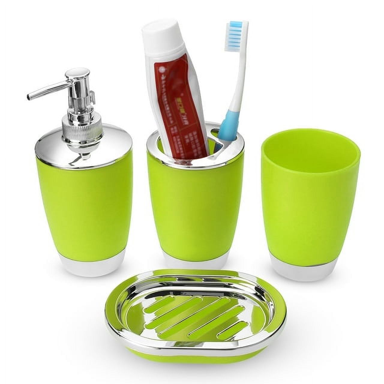 4 Pieces Hand Soap Dispensers Pump, Bath Countertop Accessory Set