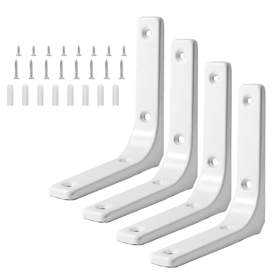 4 Pieces Heavy Duty Metal Wall Shelf Brackets Inch L Shape Shelf Supports Brackets for Kitchen Bathroom Garden