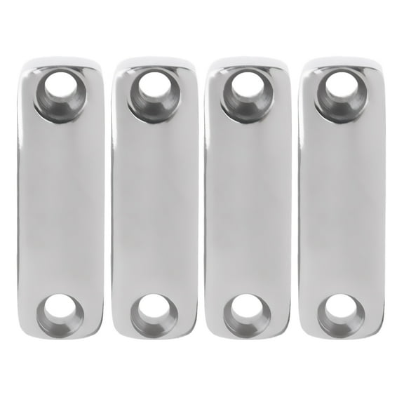 4 Pieces High Polished Marine Grade 316 Stainless Steel Boat Yacht Lock Rope Tie Down Deck Fitting Loop Hardware