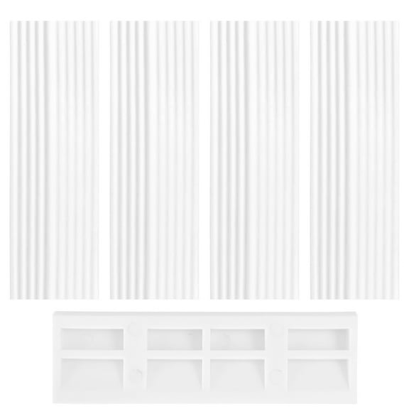 4 Pieces Household Threshold Bars Step Ramp Mat Door Sill Scuff Plate Slope Strip Auxiliary Compatible with irobot Xiaomi Roborock Narwal Ecovacs Sweeping Robotic Vacuum Cleaner - White