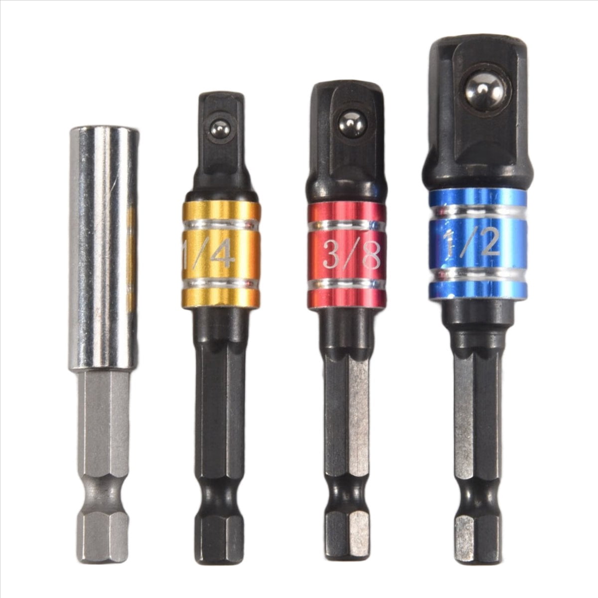 4 Pieces Impact Driver Socket Adapter Set with Magnetic Extension Bit ...