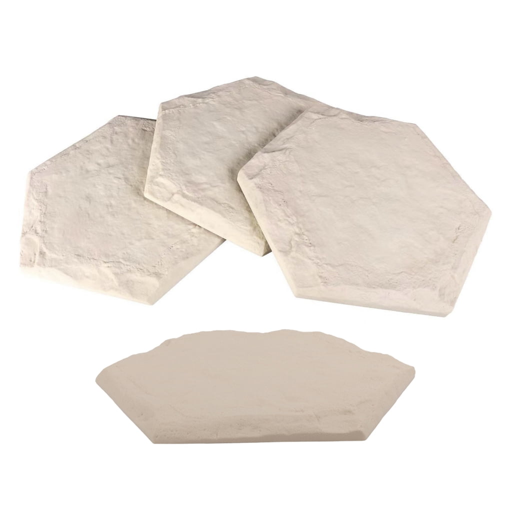 4 Pieces Interlocking Ground Insert Stones for Garden Pathway Easy ...