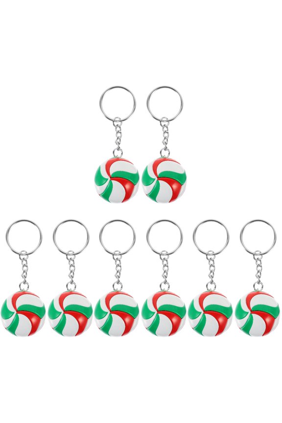 4 Pieces Keychain Accessories Chains Volleyball Model Toy Exquisite