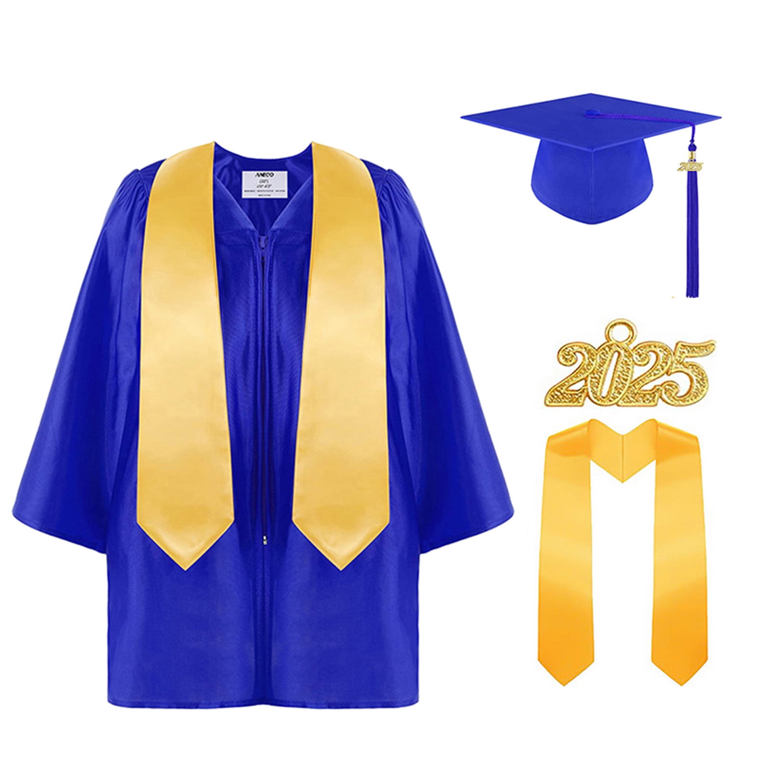 4 Pieces Kindergarten Graduation Gown Grad Cap Set for Kids Preschool ...