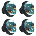 4 Pieces Kitchen Knobs, Platypus Drawer Knobs and Pulls, Glass