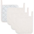 thumbnail image 1 of 4 Pieces Kitchen Pot Holders, Heat Resistant Cotton Potholders Kit Trivets Large Coasters Hot Pads Terry Pot Holders for Cooking and Baking, 7 x 7 Inch, 1 of 2