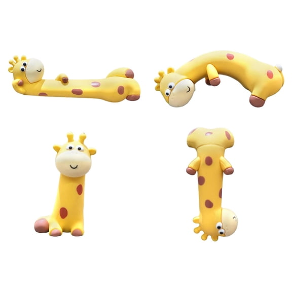 4 Pieces Long Neck Giraffe Statues Animal Miniature Resin Smooth Surface for Computer Screen Desktop