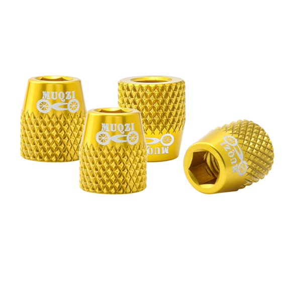 4 Pieces M6 Bike Shoes Nuts, Great Accessories for Repairing Maintaining Components - Golden