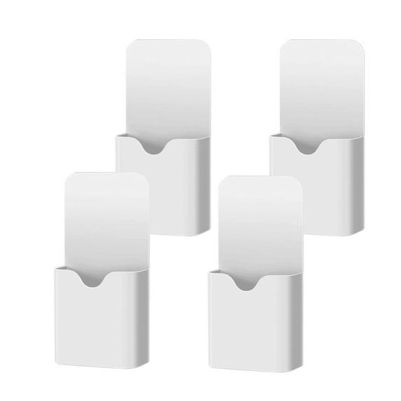 4 Pieces Magnet Pen Holder Dry Erase Magnetic Marker Holder Whiteboard Magnetic Holders Pencil Cup Refrigerator Storage Organizer for Office Home Whiteboard Locker Fridge, White