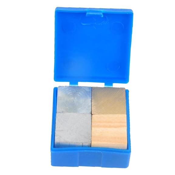 4 Pieces Metal Density Blocks Set High Density Block Compact Size for Science Experiments Teachers Students Lab Use