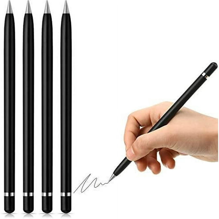 4 Pieces Metal Inkless Pen Aluminium Everlasting Pencil Metallic Erasable  Signing Pen Eternal Pencil for Kids and Adults, Home Office School Supplies