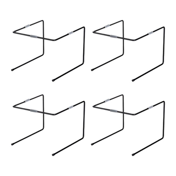 4 Pieces Metal Pizza Rack Stand Black Food Tray Organizer Durable Iron Construction for Buffet Wedding Restaurant