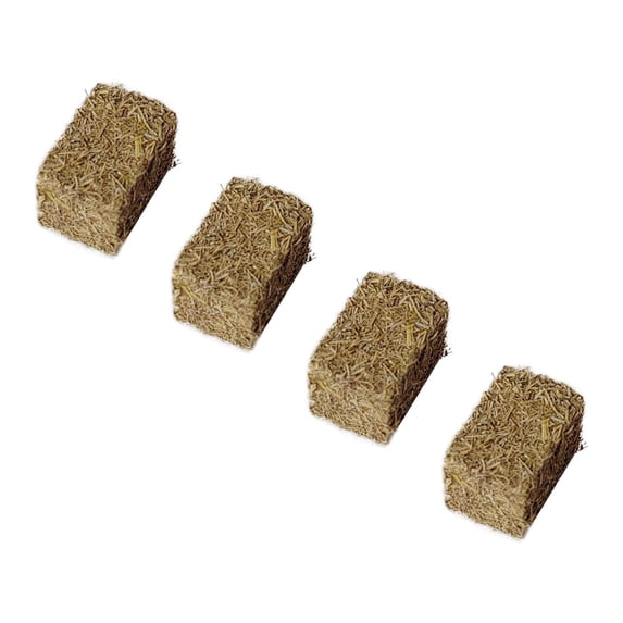 4 Pieces Mini Hay Bales Portable Miniature for Sand Table Halloween Garden Rectangle