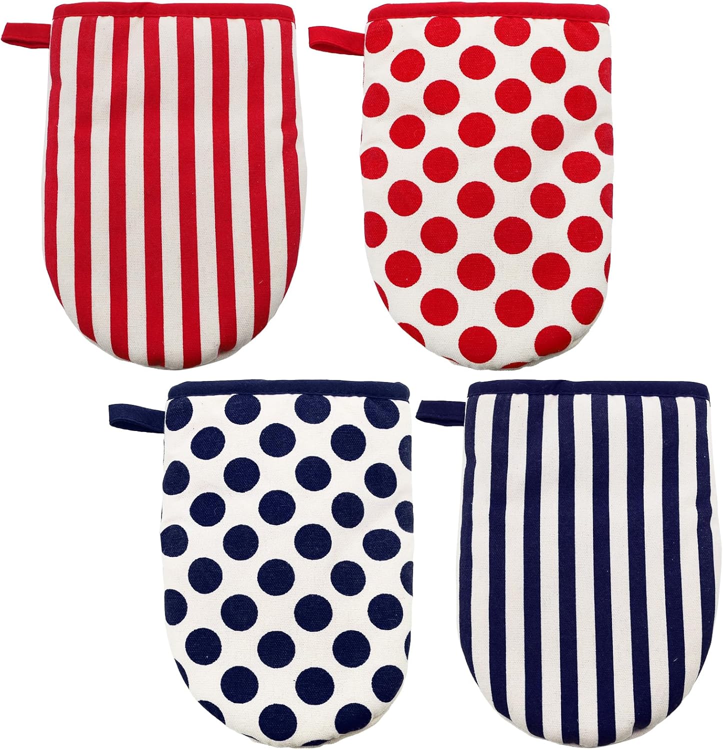 4 Pieces Mini Oven Mitts, Heat Resistant Short Kitchen Gloves for Oven, 5.5"x7"