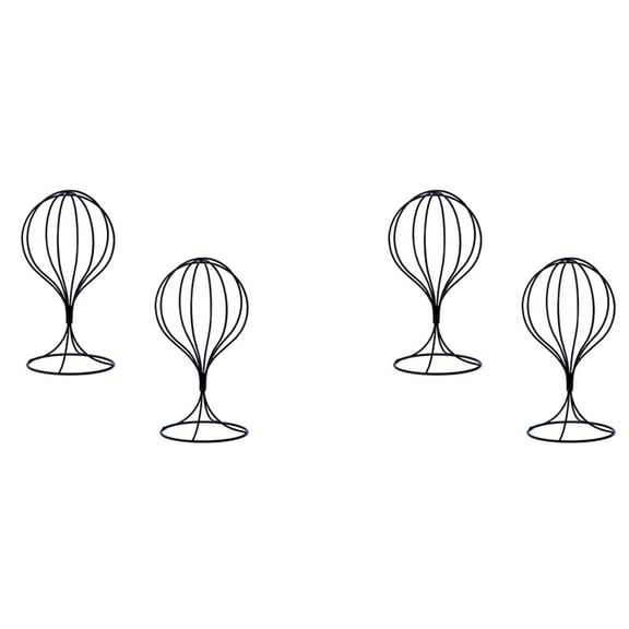 4 Pieces Modern Metal Hat Stands  Stable Cap Rack Wigs Holder Hat Display Stand Adult Hat Rack Hat Model Stand