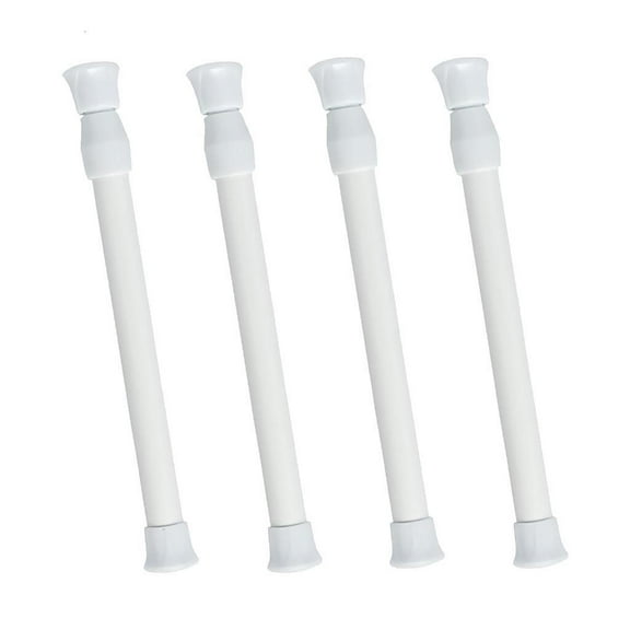 4 Pieces Modifiable Tension Rods for Shower Curtains No Drill Mounting Solid Bathroom Posts