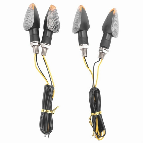 4 Pieces Motorcycle Indicators Flowing Turn Signal Lights 14 LED 12V Motorbike LED Indicator Blinker Amber Lamp,4 x motorcycle turn signals,Black