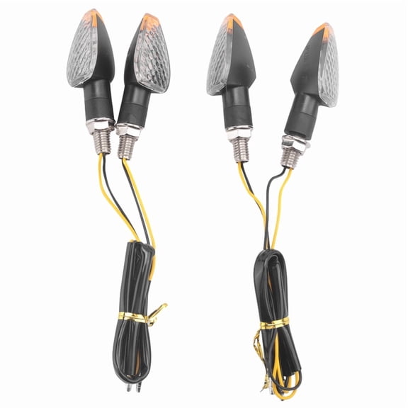 4 Pieces Motorcycle Indicators Flowing Turn Signal Lights 14 LED 12V Motorbike LED Indicator Blinker Amber Lamp