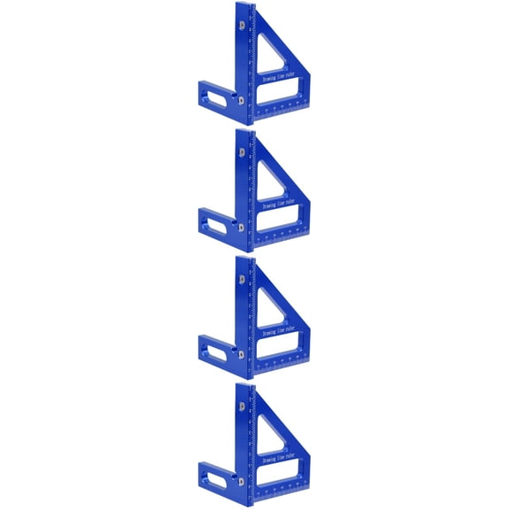 4 Pieces Multi-angle Measuring Ruler Straight Edge Carpentry Triangle