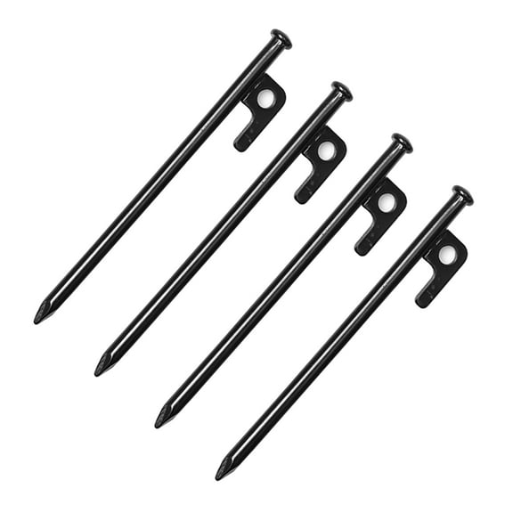 4 Pieces Multiuse Heavy Duty Tent Stakes Metal Anchor Tarp Pegs Canopy Nails 20cm