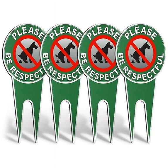 4 Pieces No Poop Dog Signs Please Be Respectful Pooping Lawn Yard
