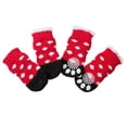 thumbnail image 1 of 4 Pieces Non-Slip Dog Socks Small Cat Paw Protector Socks Pet Doggie Socks Grip Knit Socks,Pet Paw Protector Traction for Small Medium Pet, 1 of 3