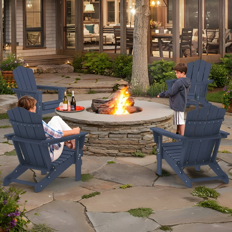Navy blue plastic outdoor chairs sale