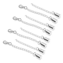 4 Pieces Pack Adjustable Chain Extender Set for Jewelry Making Gold/Silver Convenient Magnetic Clasp Extension Chain