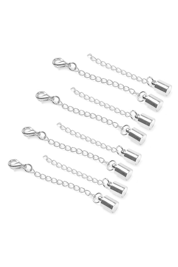 4 Pieces Pack Adjustable Chain Extender Set for Jewelry Making Gold/Silver Convenient Magnetic Clasp Extension Chain