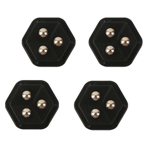 4 Pieces Paste Casters 360 Degree Rotation Versatile Rotatable Caster Wheels Black