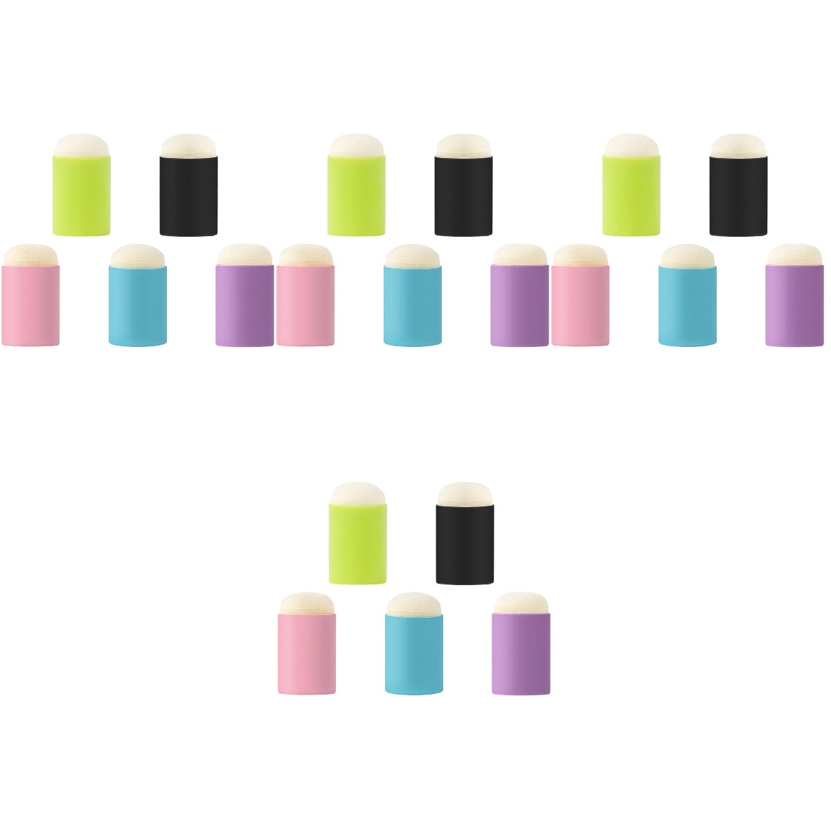 4 Pieces Pastels DIY Graffiti Sponge Colored Finger Painting