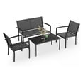 4 Pieces Patio Furniture Set, Outdoor Conversation Sets for Patio, Lawn ...