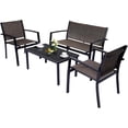 4 Pieces Patio Furniture Set Outdoor Garden Patio Conversation Sets