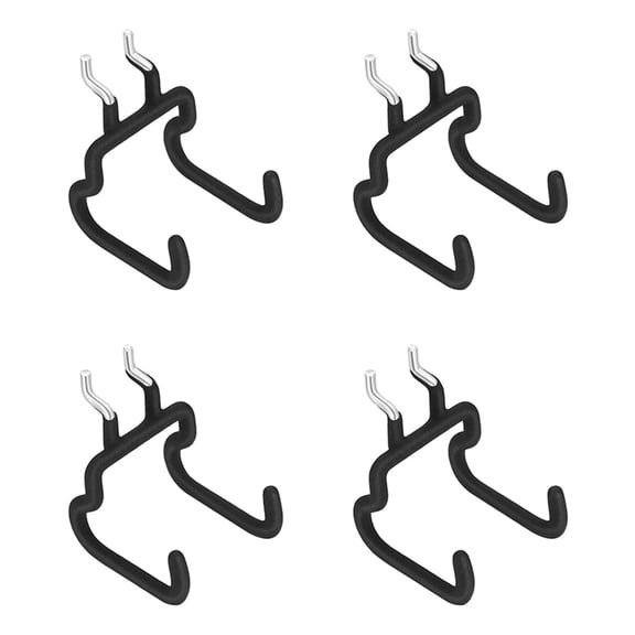4 Pieces Pegboard Drill Holder , Pegboard Hooks Pegboard Organization Accessory Flat Double Utility Hook