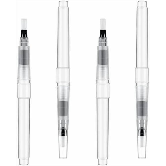 4 Pieces Pencil Style Envelope Moistener, Stamp Moistener with Nylon Brush Head Mailing Letter Sealer Envelope Licker for Office Classroom, Clear$$Office