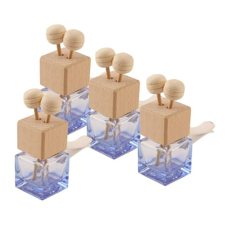 4 Pieces Perfume Bottle Diffuser Refillable with Clip Scent Odor Blue